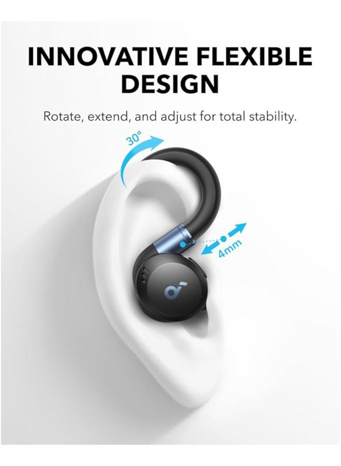 Soundcore Sport X20 by Anker, True-Wireless Workout Earbuds, Rotatable and Extendable Ear Hooks, Noise Cancelling, Deep Bass, IP68 Waterproof, Sweatproof, Dustproof, 48H Play, Sport Earbuds Black - Image 2