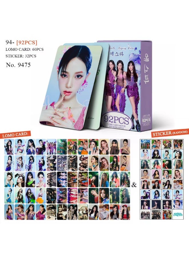 NIBEMINENT 92 Pcs Kpop AESPA Lomo Cards Card For Fans Collection Gifts - Image 1