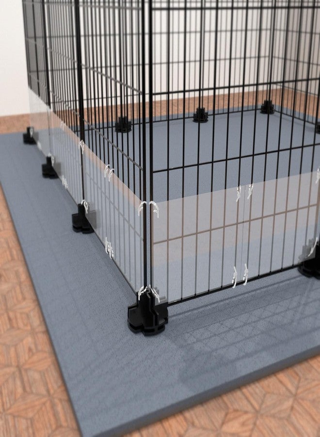 Marketing Holders 4 Pack 6” x 4.5" Cage Guard Plastic Siding Habitat Liner Pet Sheets Sanitary Flexible Pliable Small Animal Pen Rabbit Guinea Pig Critter Urine Splash Protection by Marketing Holders - Image 2