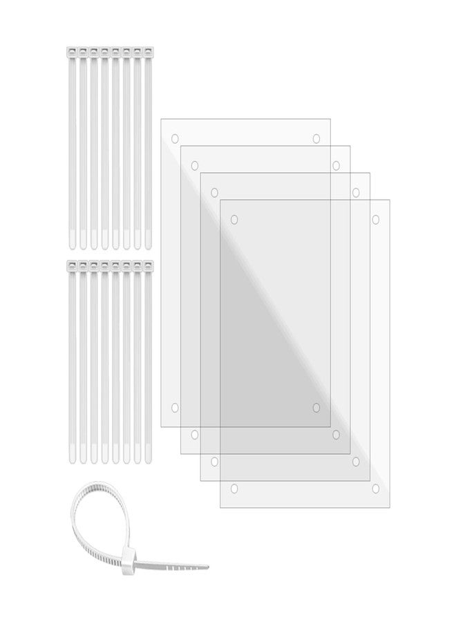 Marketing Holders 4 Pack 6” x 4.5" Cage Guard Plastic Siding Habitat Liner Pet Sheets Sanitary Flexible Pliable Small Animal Pen Rabbit Guinea Pig Critter Urine Splash Protection by Marketing Holders - Image 1