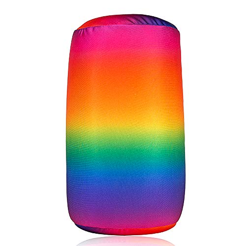 Focustree Squish Microbead Pillow Neck Lumbar Body Sopport Microbead Bolster 7 * 12Inches Travel Pillows for Chair Sleeping Car Seat Emotional Colorful Dormroom Accessory (Rainbow) - Image 2