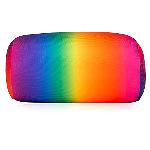 Focustree Squish Microbead Pillow Neck Lumbar Body Sopport Microbead Bolster 7 * 12Inches Travel Pillows for Chair Sleeping Car Seat Emotional Colorful Dormroom Accessory (Rainbow) - Image 4
