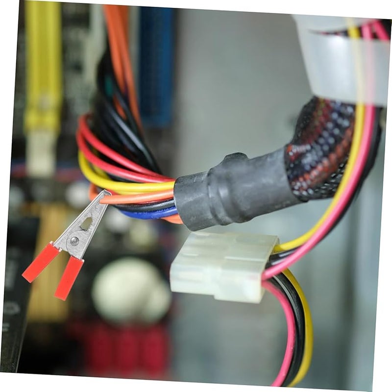 24 قطعة مشبك تمساح معزول بمشبك زنبركي أداة اختبار كهربائية للأسلاك - Image 4