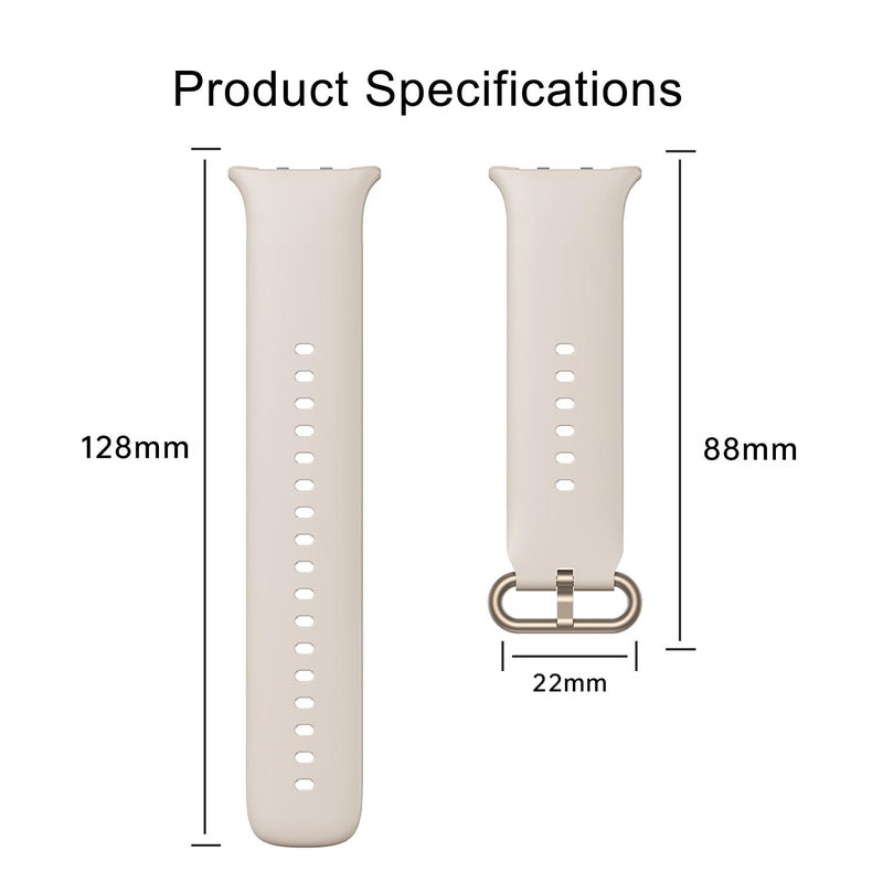 إيروريكس سوار ساعة For Honor Watch 5 بلون فضي سادة مع مشبك ناعم من السيليكون (ليموني) - Image 5