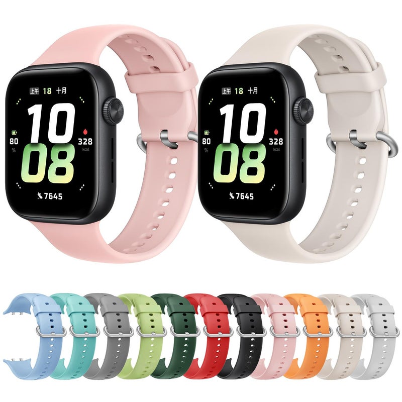 إيروريكس سوار ساعة For Honor Watch 5 بلون فضي سادة مع مشبك ناعم من السيليكون (ليموني) - Image 3