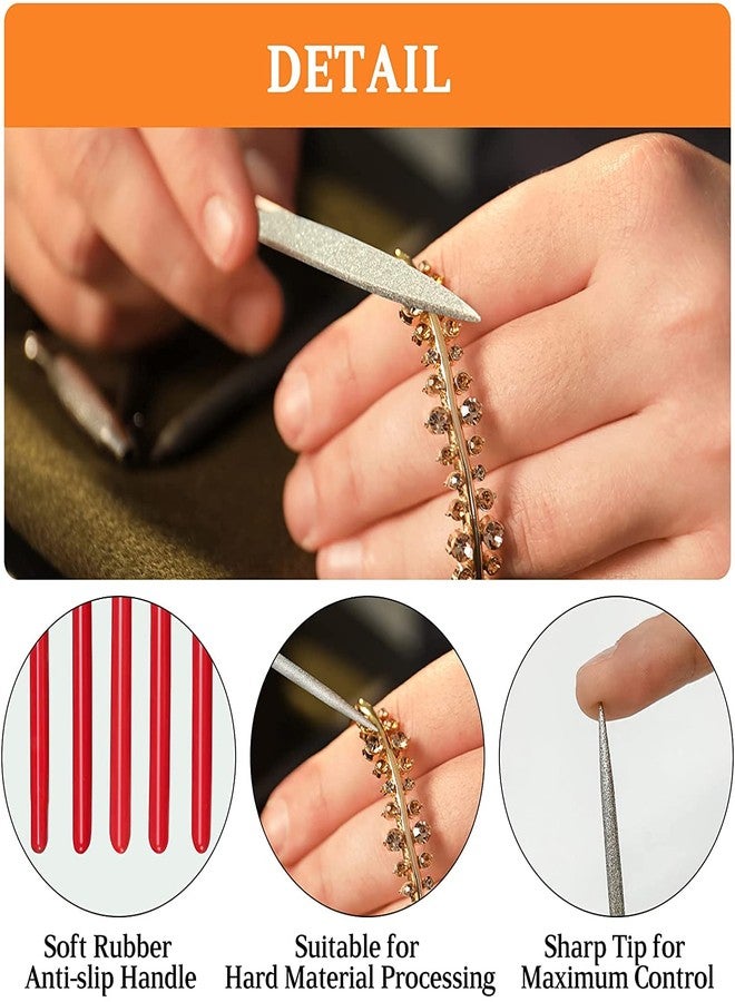 Preamer 10pc Titanium Coated Mini Diamond Needle File Set for Metal Glass Stone Pet Dog Nail File Grinder - Image 5