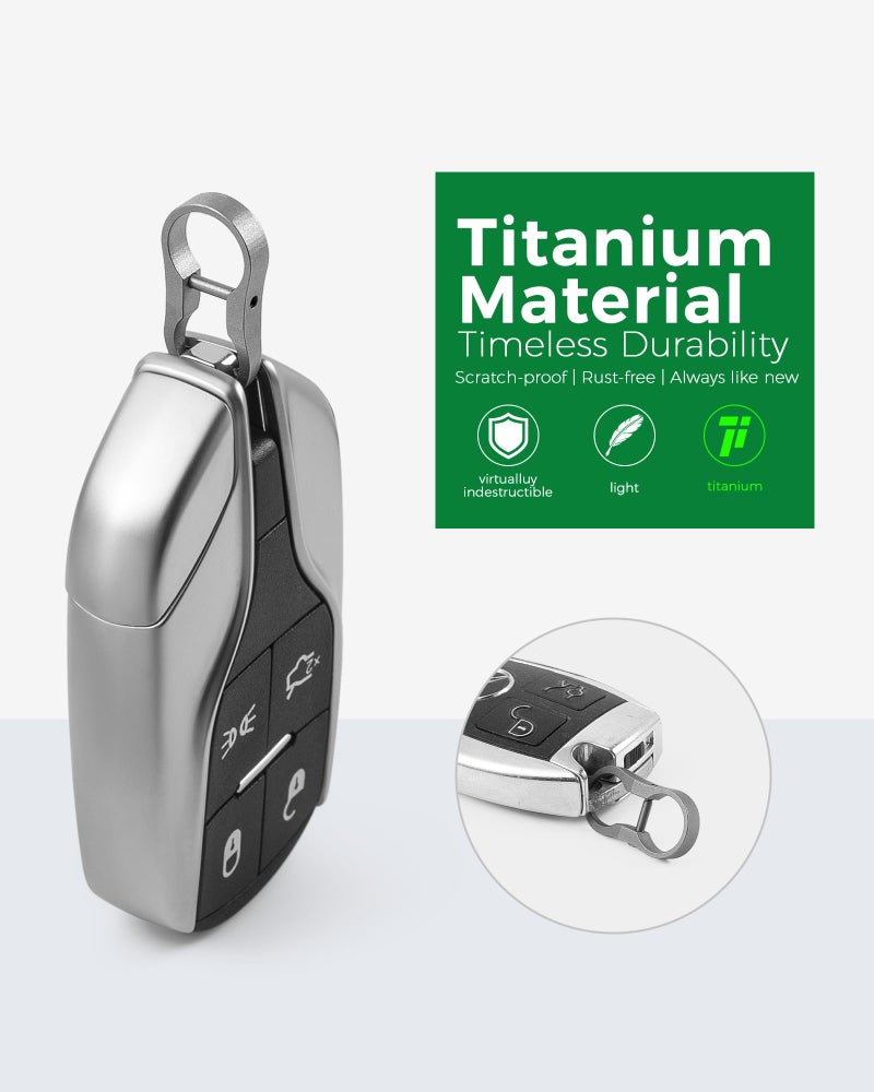 FEGVE Titanium Alloy Car Key Chain Ring, Mini Key Shackle with Small screwdriver for Narrow Hole Car Keys - Image 5
