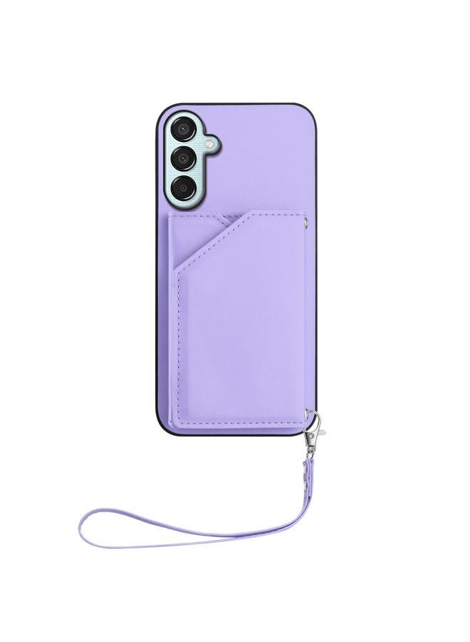 S-TOP Case For Samsung Galaxy M15 / F15 Skin Feel Four Card Slots Phone Case with Wrist Strap - Image 2