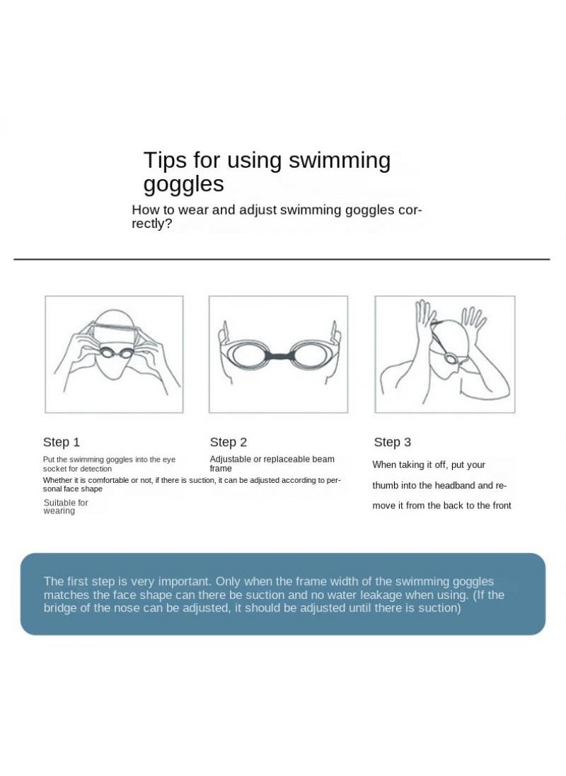Y&D Professional HD Silicone Waterproof Anti Fog Anti Ultraviolet Swimming Goggles  - Image 5