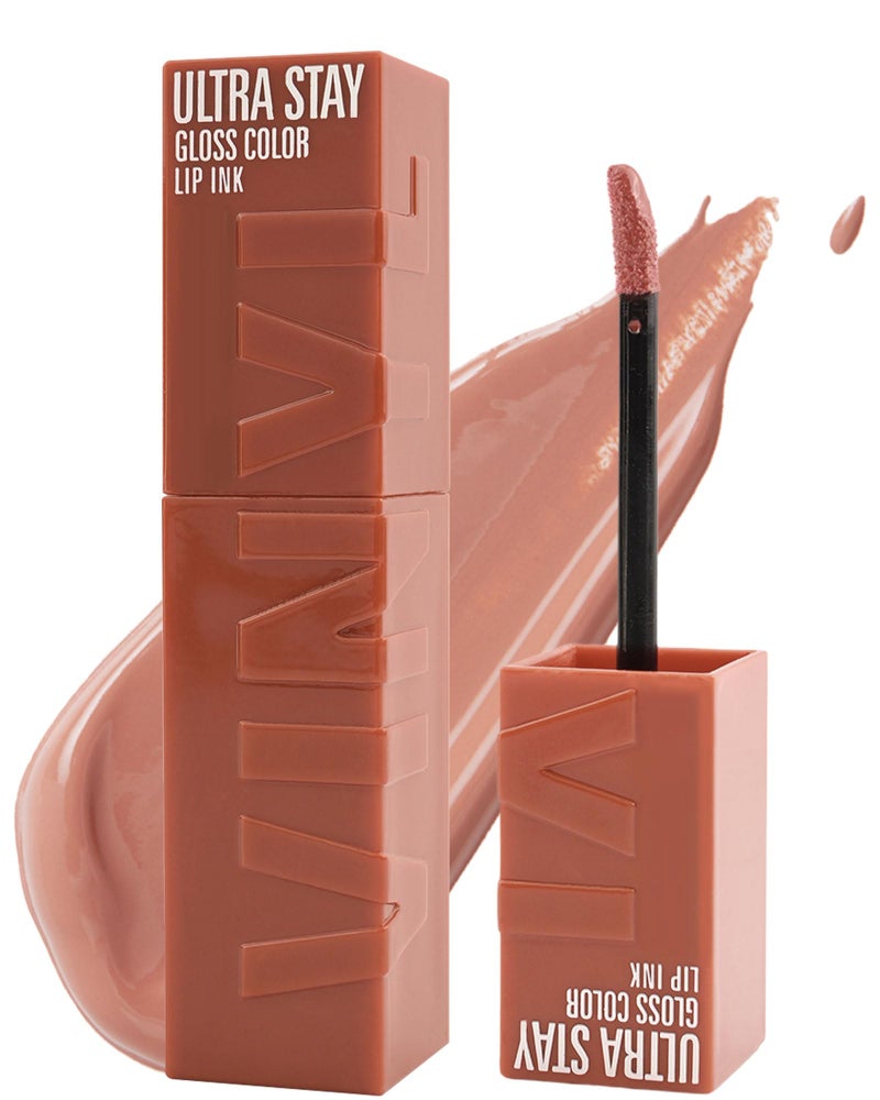 LYSdefeu Liquid LipstickNude Brown Shine Vinyl Lipstick Ink LipglossHydrating Tinted Lip GlossHigh Pigmented Lip ColorLonglasting Waterproof Lip Tint StainChristmas Makeup Gift for Women Girl01 - Image 3