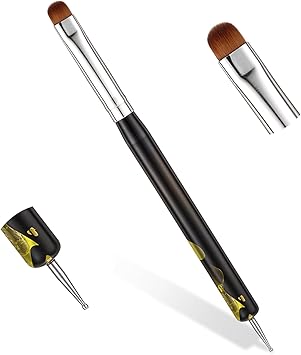 YQQYG Nail Art Brushes 2Way French Tip Brush French Brush for Nails Acrylic Nail Brush French Tip Tool for Professional Manicure Nails Art Design - Image 1