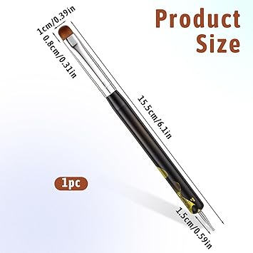 YQQYG Nail Art Brushes 2Way French Tip Brush French Brush for Nails Acrylic Nail Brush French Tip Tool for Professional Manicure Nails Art Design - Image 2