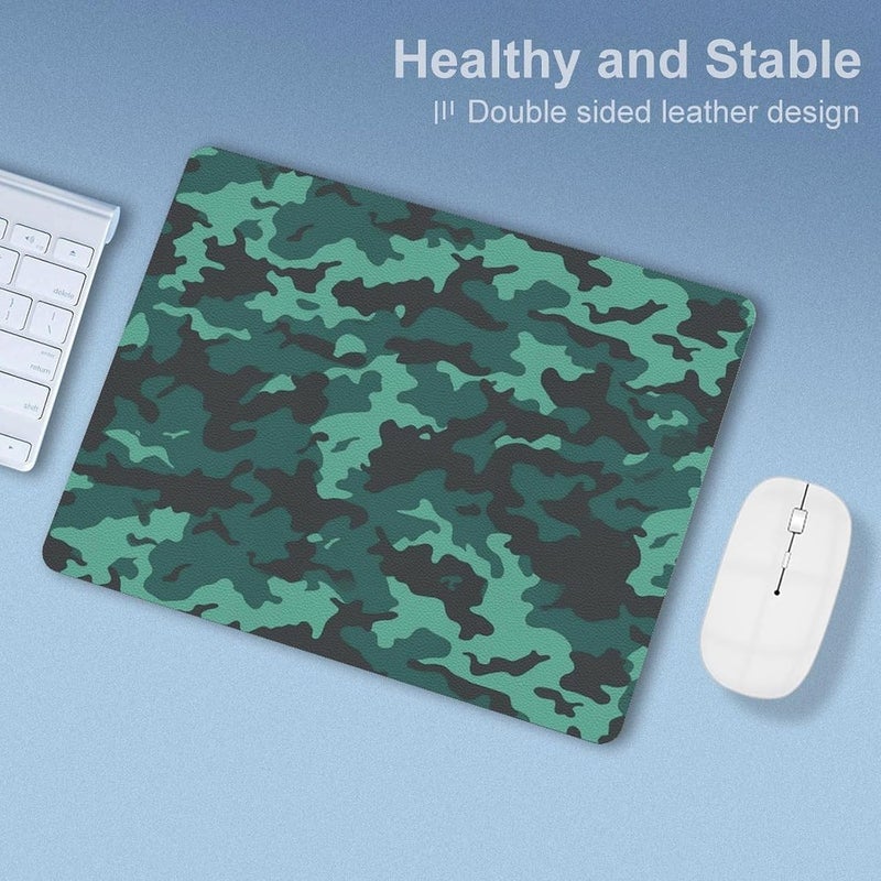 Teal Camouflage Mouse Pad Non-Slip Mouse Mat Smooth Soft-Touch Desk Pad Ergonomic Desk Mat for Pain Relief, Comfortable Mousepad for Computer, Laptop, Office & Home - Image 5