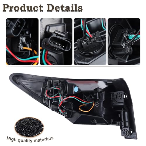 KAMDKI Right Passenger Side Tail Light Assembly Compatible for 2013-2017 Chevy Traverse Outer Rear Brakes Lights 84266020 23301757 GM2805112 W/Bulbs RH - Image 4