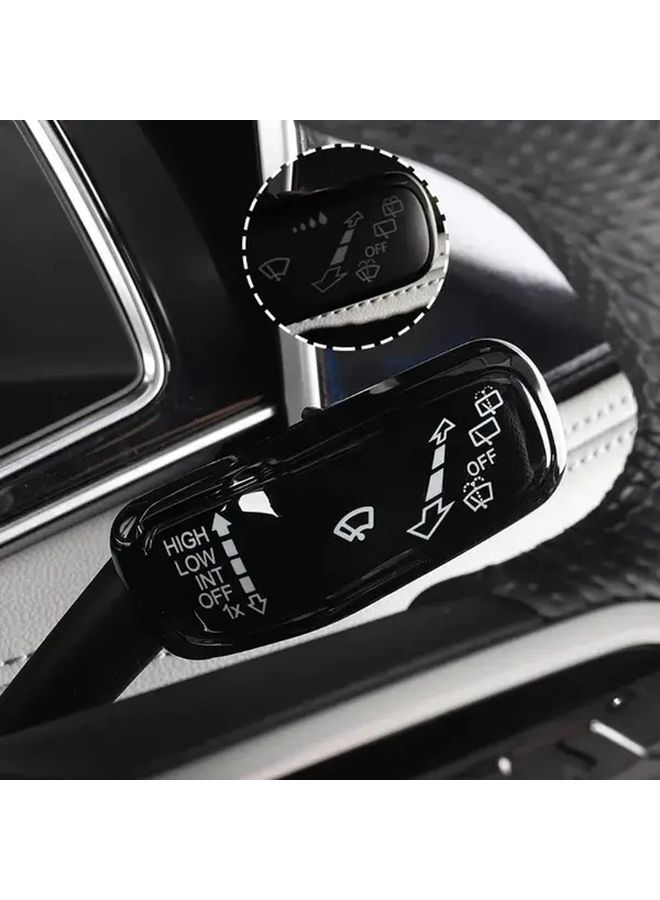 2Pcs Car Styling Steering Wheel Turn Signal Wiper Switch Lever Decoration Cover Trim Carbon Fiber For VW Golf 7 8 Jetta Tiguan Without Battery - Image 3