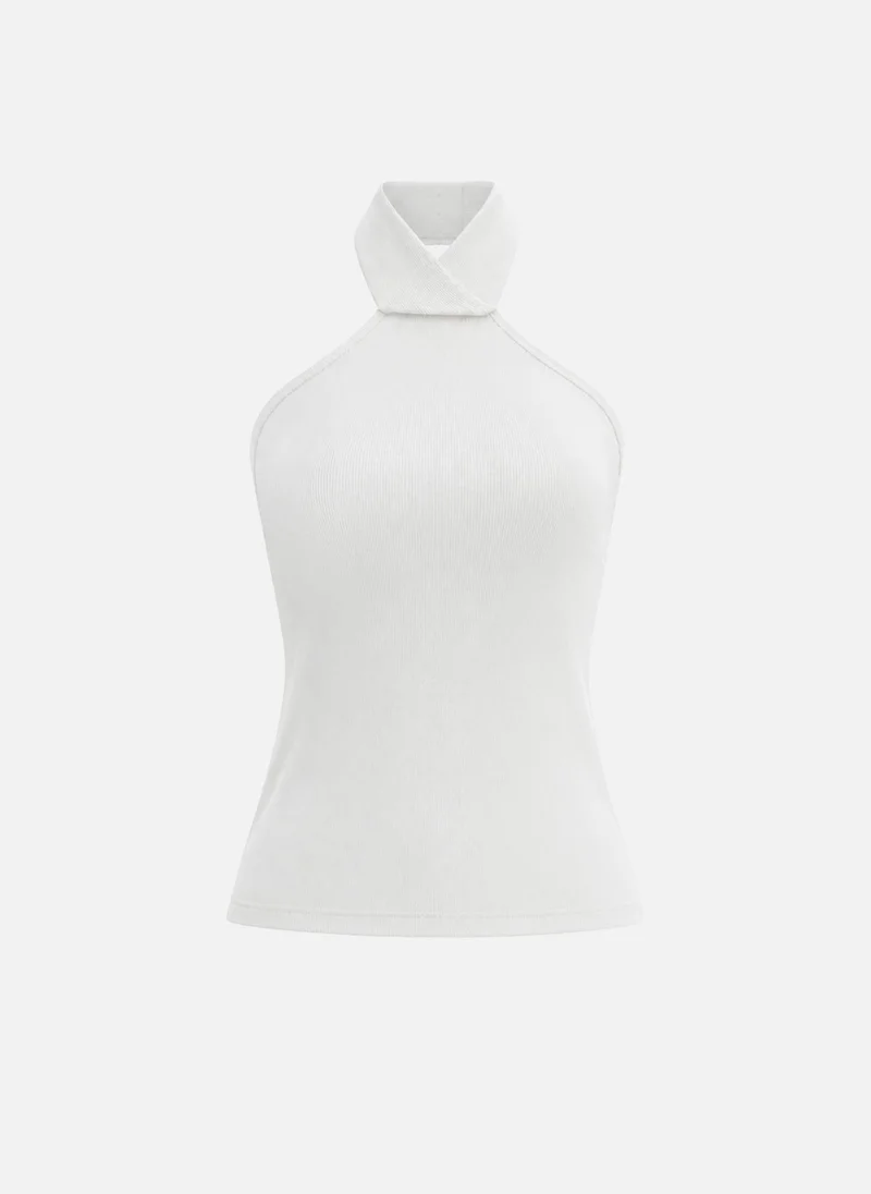 Lichi Viscose top with halter neck and open back