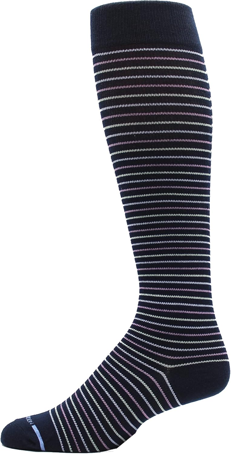 Dr Motion 4 Pairs Men's Athletic Traveler Graduated Compression Knee High Socks - Image 2
