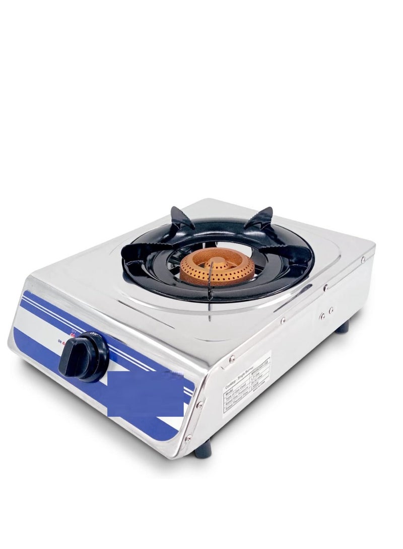 Single GAS Burner Stove Cooktop With Auto Ignition Stoves Stainless Steel  - Image 1