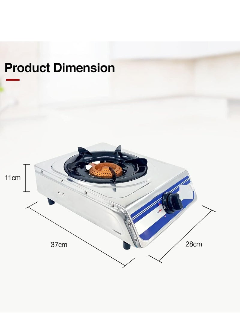 Single GAS Burner Stove Cooktop With Auto Ignition Stoves Stainless Steel  - Image 2