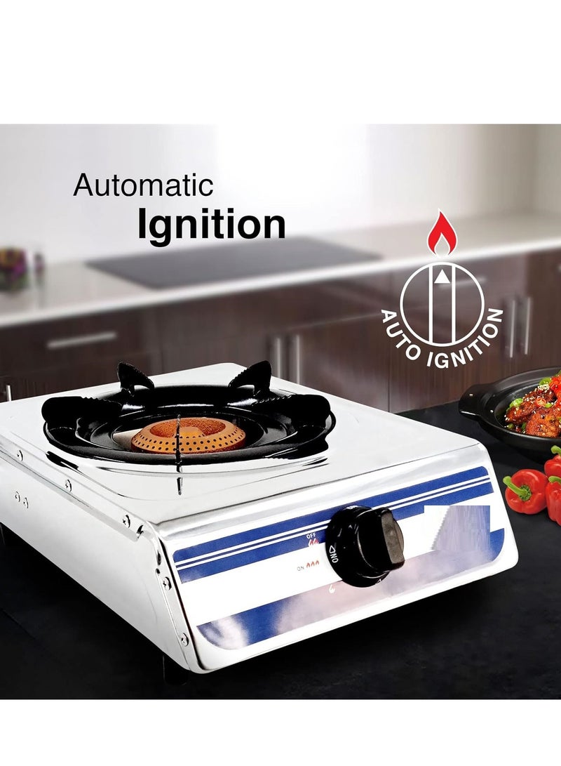 Single GAS Burner Stove Cooktop With Auto Ignition Stoves Stainless Steel  - Image 4