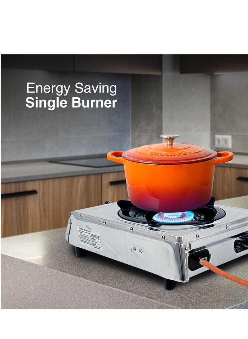 Single GAS Burner Stove Cooktop With Auto Ignition Stoves Stainless Steel  - Image 5