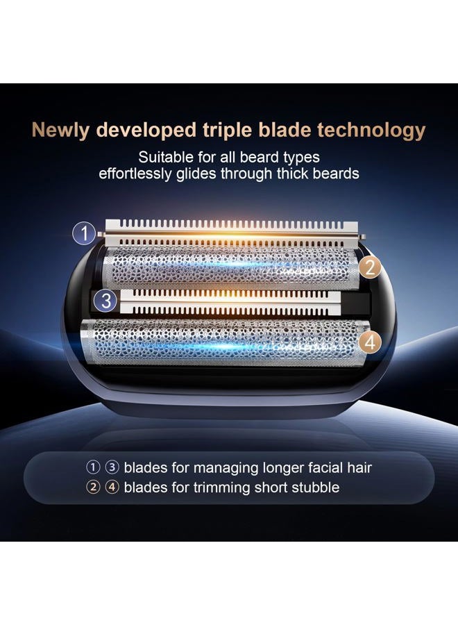MuliVid Electric Foil Shaver for Men (Black) - Image 3