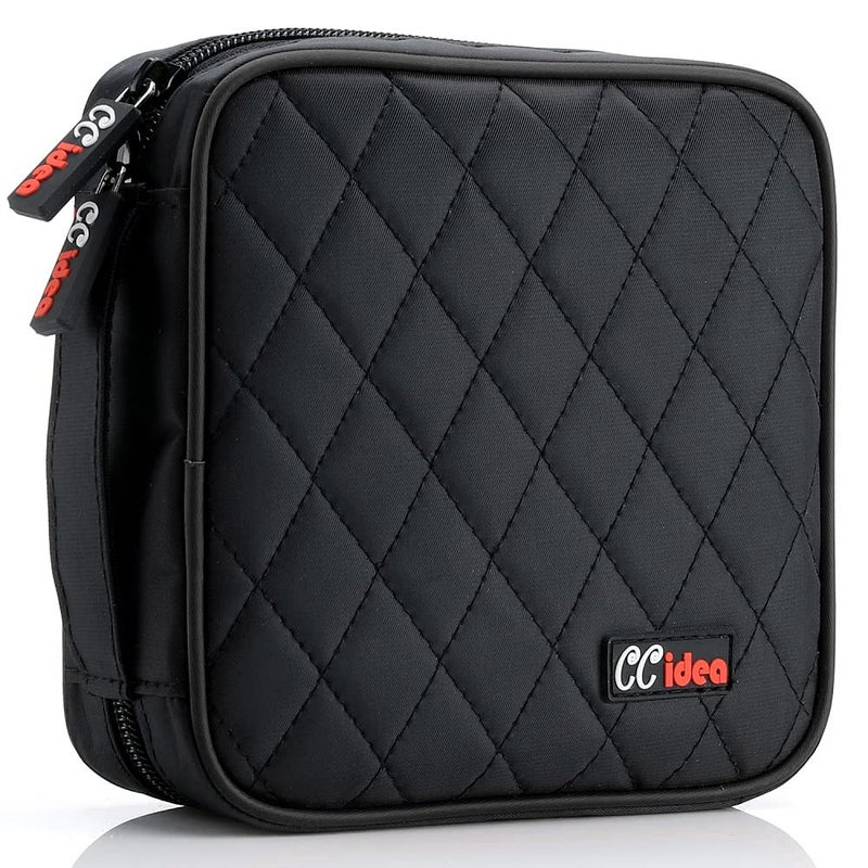 CCidea 40 Capacity CD/DVD Case Holder Portable Wallet Disc Storage Binder for Car, Home,Travel Carrying Organizer (Black) Specials - Image 1