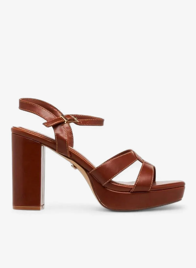 Celeste Women's Strappy Sandals with Buckle Closure and Block Heels