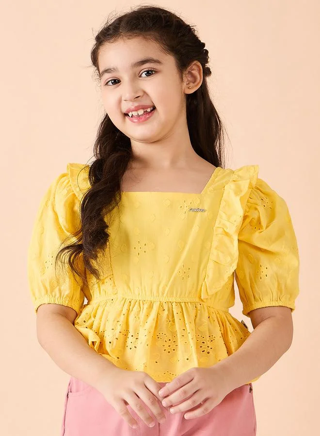 ستايلو بج بلوزة قطن شيفلي للبنات