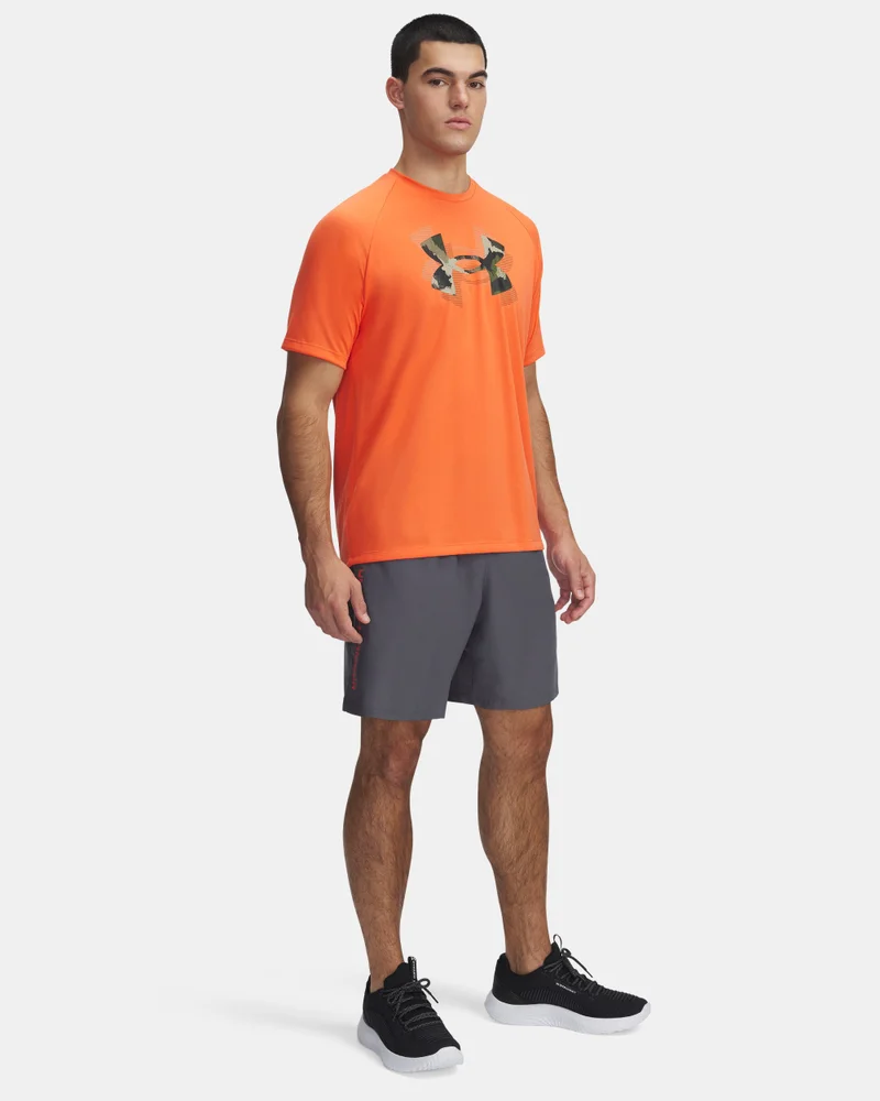 UNDER ARMOUR Grey Men's Tech Woven Wordmark Training Shorts for Men | Best Price UAE