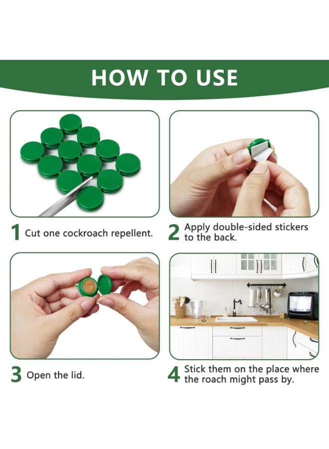 MOONSPRY Roach Bait Stations Traps – Natural Cockroach Repellent and Killer, Indoor & Outdoor Roach Traps for Small and Large Roaches, Long-Lasting Home, Kitchen & Dorm Protection (12 PCS) - Image 3