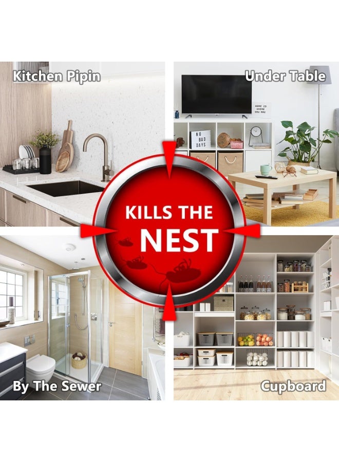 MOONSPRY Roach Bait Stations Traps – Natural Cockroach Repellent and Killer, Indoor & Outdoor Roach Traps for Small and Large Roaches, Long-Lasting Home, Kitchen & Dorm Protection (12 PCS) - Image 4