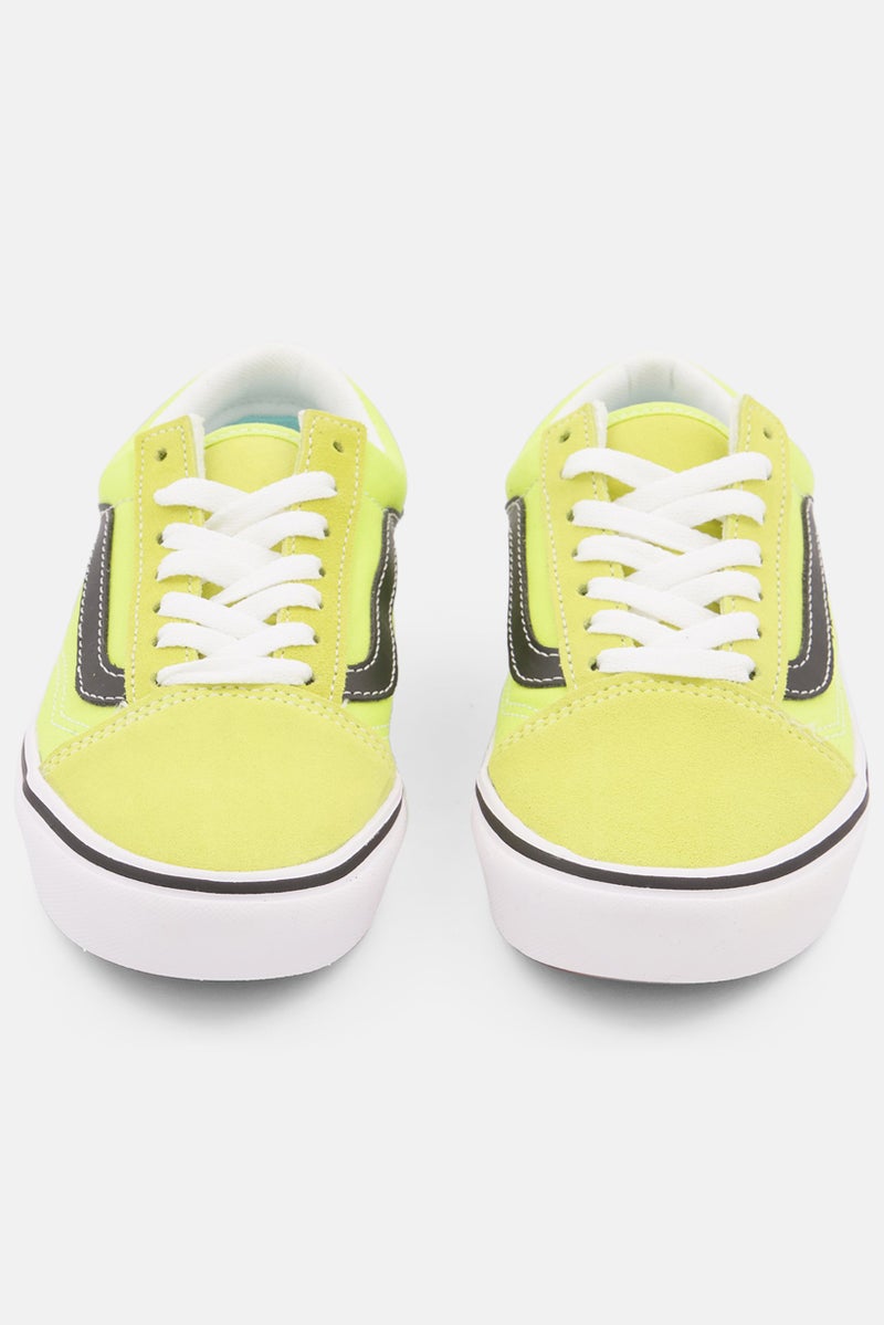 VANS أحذية كاجوال للأطفال الأولاد من كومفيكوش، رباط قديم، لون أخضر نيون - Image 3