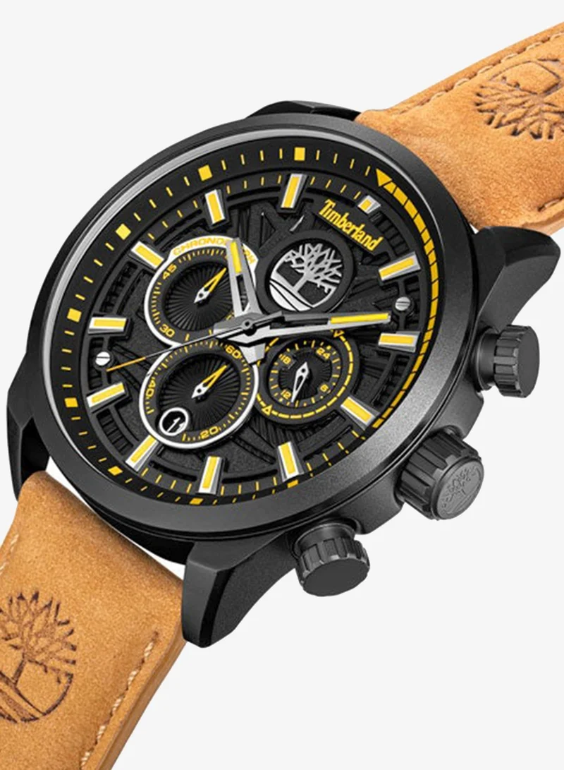 تمبرلاند Henniker II Black Dial 3 Interchangeable Straps Multifunction Watch for Men, 46mm