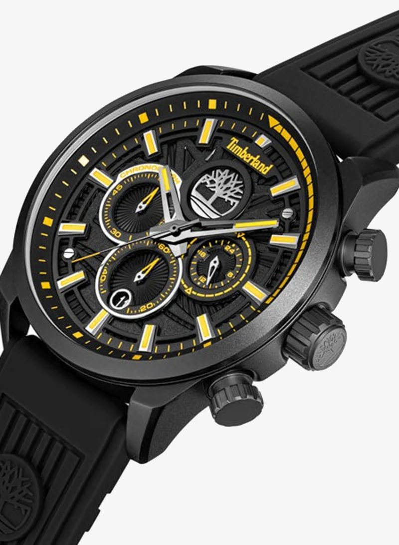 Timberland Tan/Black/Brown Men's Henniker II Black Dial 3 Interchangeable Straps Multifunction Watch for Men, 46mm for Men | Best Price UAE
