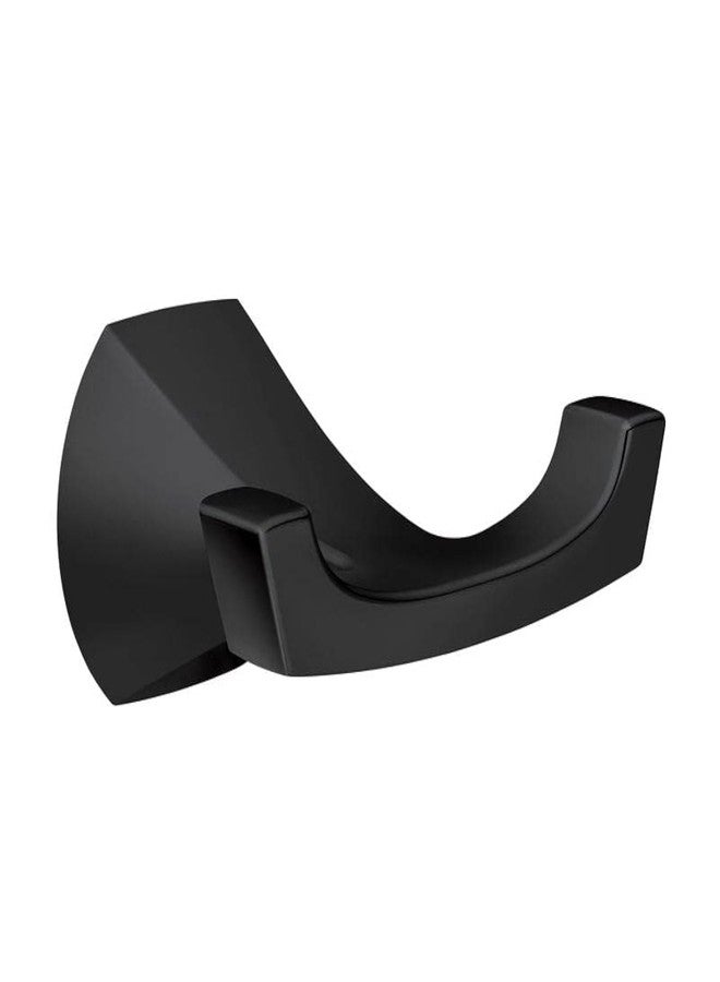 Moen MY8703BL Lindor Matte Black Double Robe Hook Matte Black - Image 1