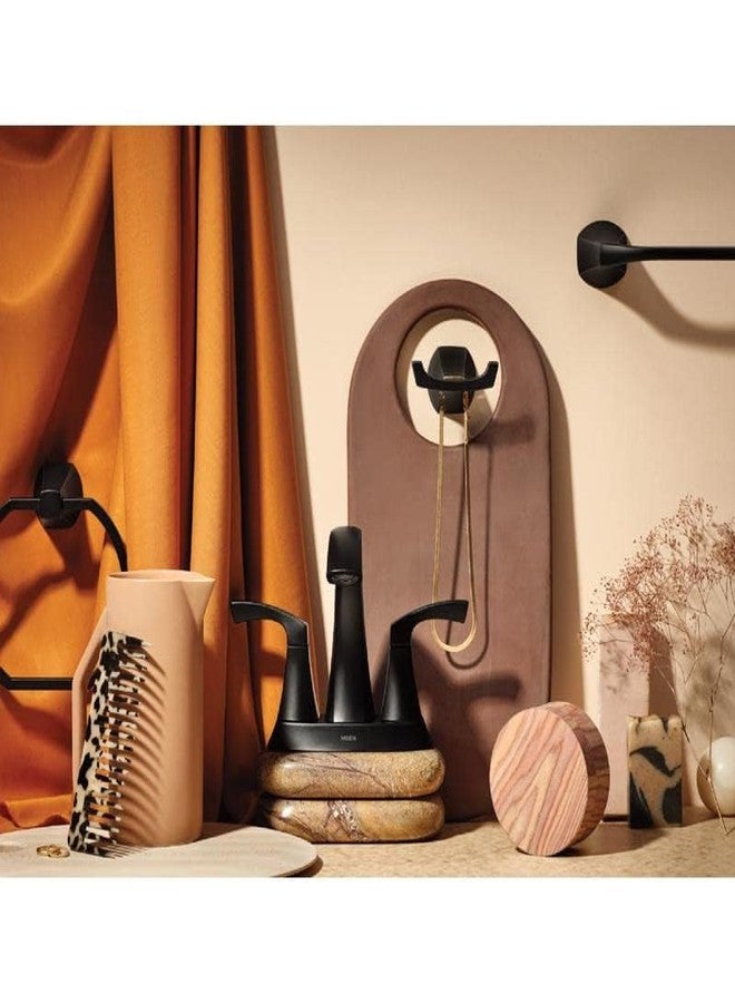 Moen MY8703BL Lindor Matte Black Double Robe Hook Matte Black - Image 4
