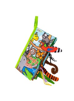 Jollybaby Crinkle Books For Babies, Sensory Soft Touch And Feel Baby Books Toys For 0-6 Months Infants, Newborn Montessori Early Educational Cloth Books Toys, Baby Girl & Boy Gift(Jungle Tails)  - Image 1