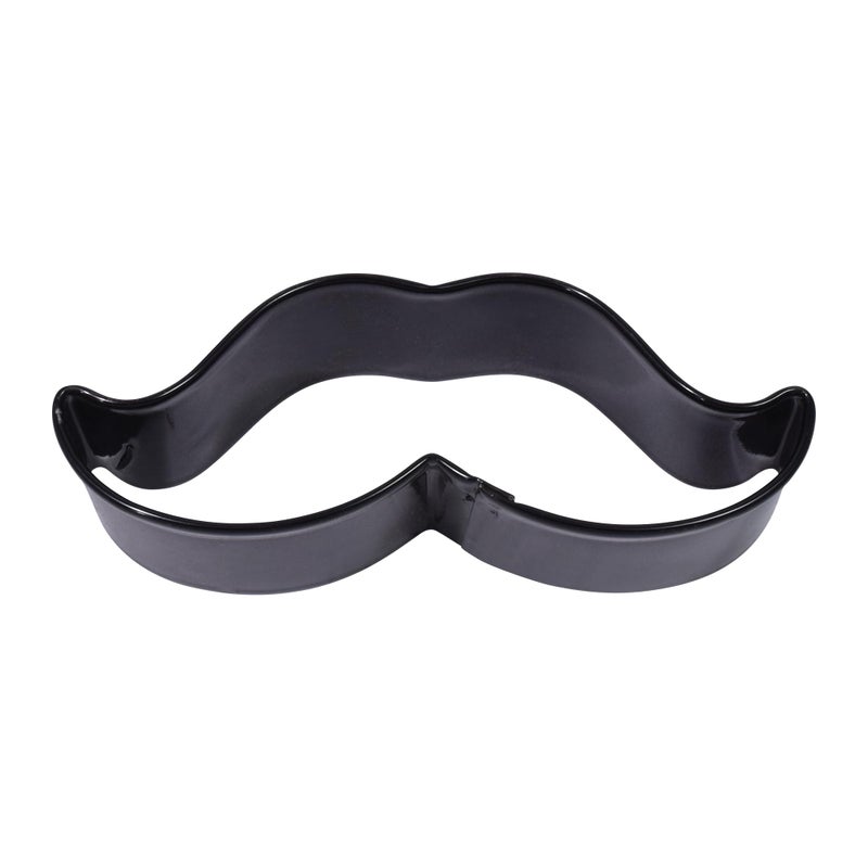 R  M Polyresin Coated Moustache Cookie Cutter 4Inch Black