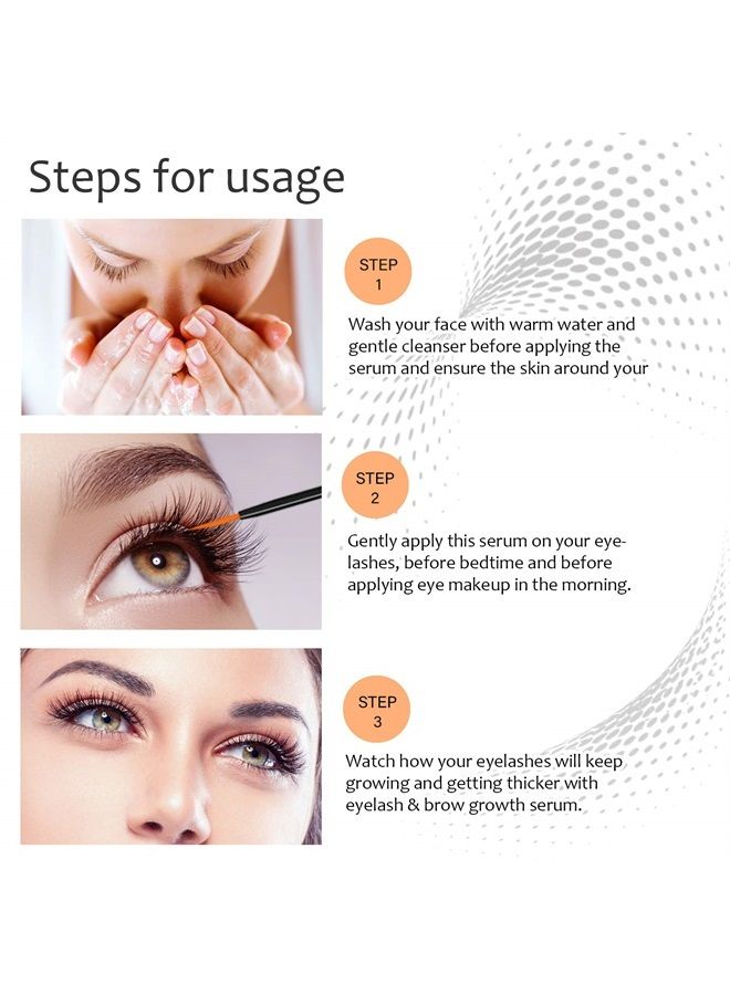 Beaueli Eyelash Growth Serum 5ML- Premium Castor Oil for Longer, Thicker, Healthy, Fuller Eyelash & Eyebrow, Hypoallergenic Natural Eyelash Enhancer Growth Booster Treatment, Dermatologist Certified - Image 4
