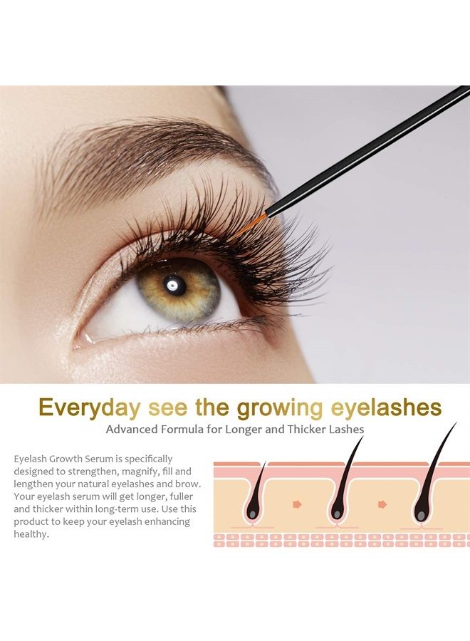 Beaueli Eyelash Growth Serum 5ML- Premium Castor Oil for Longer, Thicker, Healthy, Fuller Eyelash & Eyebrow, Hypoallergenic Natural Eyelash Enhancer Growth Booster Treatment, Dermatologist Certified - Image 2