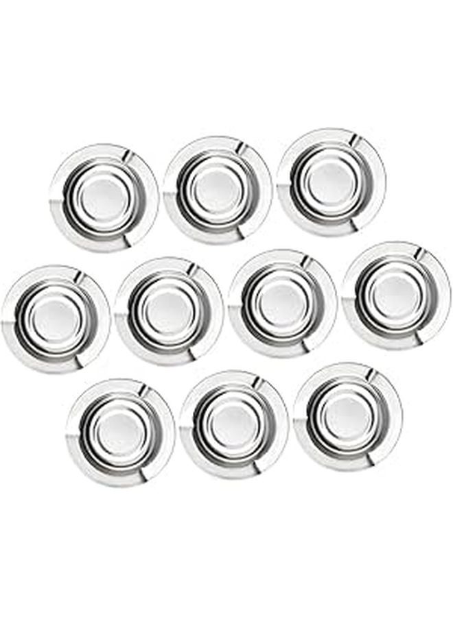 Stainless Steel Rotating Ashtray With Lid For Indoor And Outdoor Use 10 Pieces - Image 1