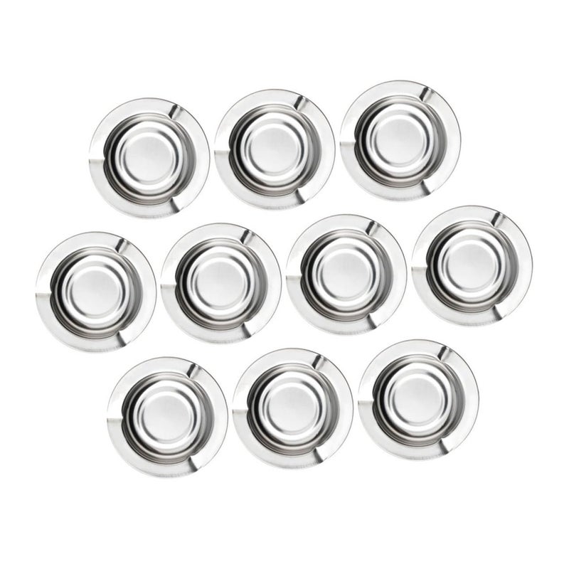 Stainless Steel Rotating Ashtray With Lid For Indoor And Outdoor Use 10 Pieces - Image 2