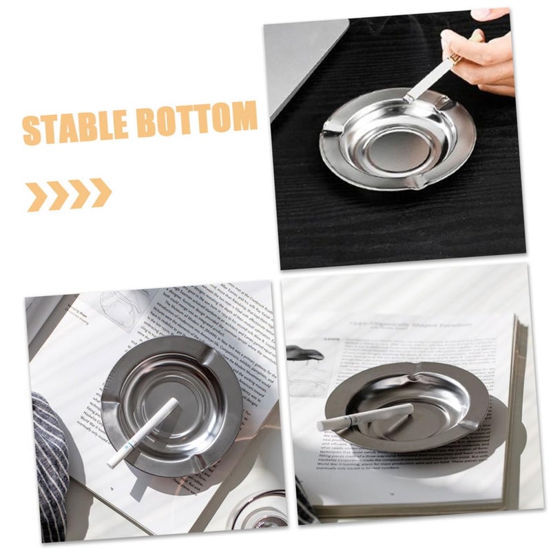 Stainless Steel Rotating Ashtray With Lid For Indoor And Outdoor Use 10 Pieces - Image 4