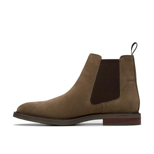 clarks حذاء تشيلسي سهل للرجال من كلاركس، جلد سويدي رملي، 7 - Image 3