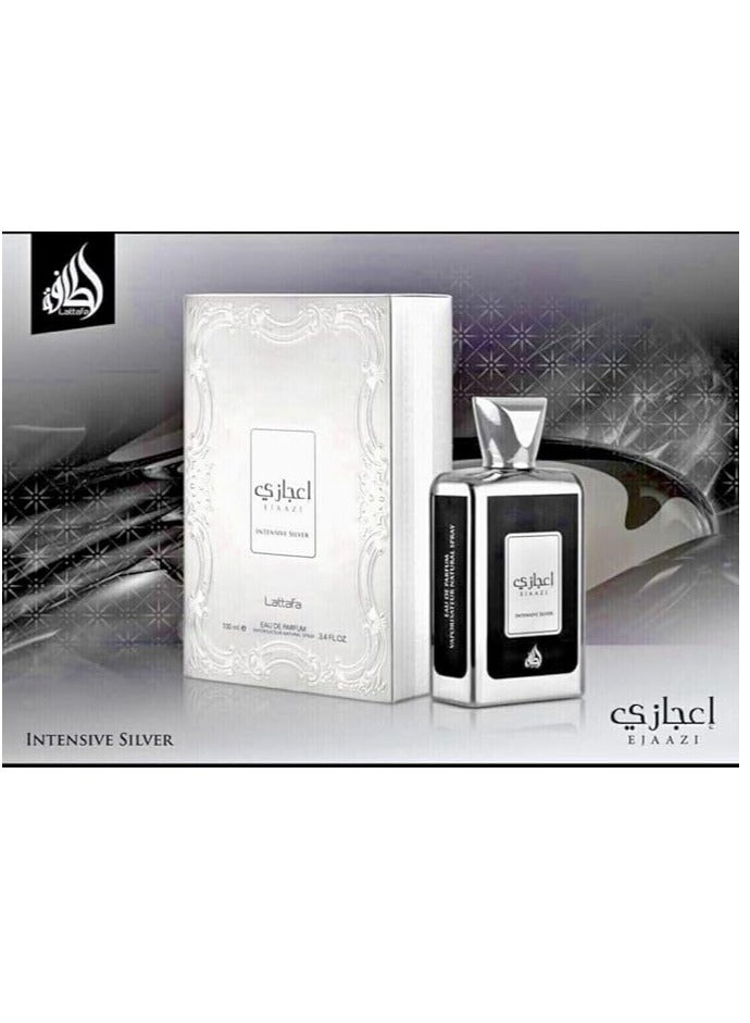 Lattafa Ajazi Intensive Silver perfume by Lattafa for unisex, Eau de Parfum, 100ml