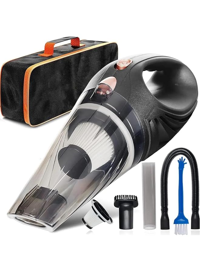 توبيز مكنسة كهربائية لاسلكية للسيارة من توبي، عالية الطاقة، 8000 باسكال/100 وات/تيار مستمر 12 فولت، مكنسة كهربائية محمولة لاسلكية بطول 16 قدمًا، مجموعة تنظيف عميق للجزء الداخلي من السيارة - Image 1