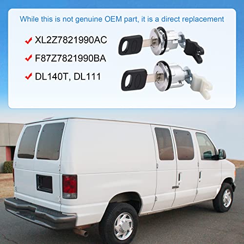 DICMIC Door Lock Cylinder with Key for 1997-2006 Ford E150 E250 E350 F150 F250 F350 Explorer Ranger Replace# XL2Z7821990AC, F87Z7821990BA - Image 3