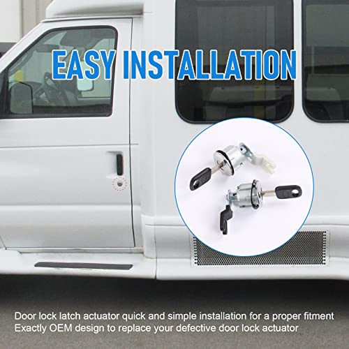 DICMIC Door Lock Cylinder with Key for 1997-2006 Ford E150 E250 E350 F150 F250 F350 Explorer Ranger Replace# XL2Z7821990AC, F87Z7821990BA - Image 2