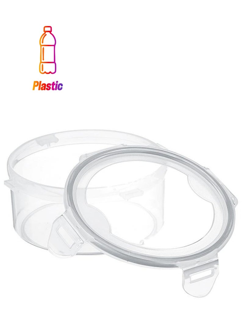 اليسا مجموعة من 3 حاويات بلاستيكية دائرية لتخزين الطعام بأغطية محكمة الإغلاق - خالية من مادة BPA وقابلة لإعادة الاستخدام - 15 × 8 سم - مثالية لتحضير الوجبات الخفيفة وبقايا الطعام - Image 2